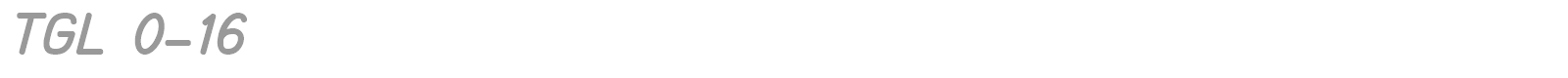 TGL 0-16 font preview